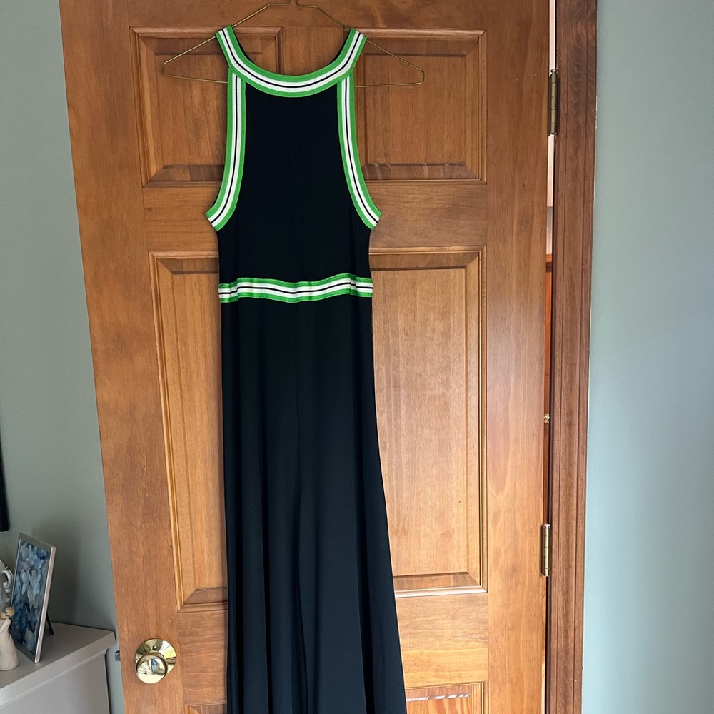Manon Vintage Black and Lime Green Jumpsuit